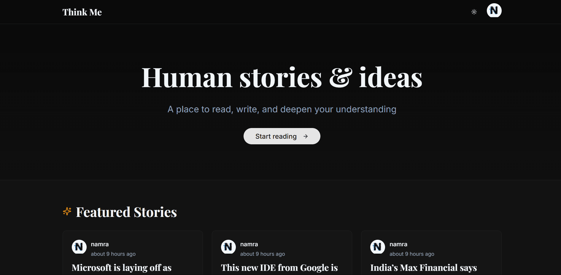 ThinkMe – Blog Platform